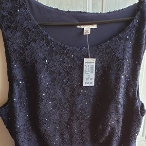 Dress Barn Navy Blue Sparkle Cocktail/FormalDress